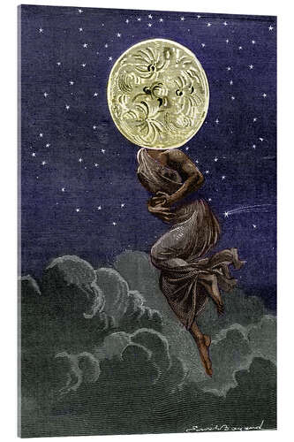 Tableau en verre acrylique Autour de la Lune