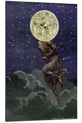 Stampa su alluminio Viaggia intorno alla luna