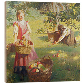 Wood print Apples