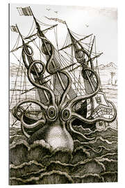 Gallery print Octopus attacks a ship