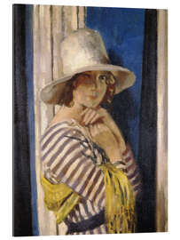 Galleriataulu Mrs. Hone in a striped dress