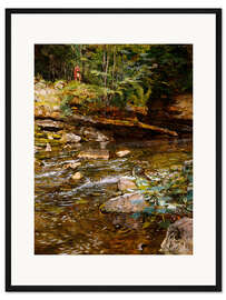 Gerahmter Kunstdruck Kelpie und der Highlander