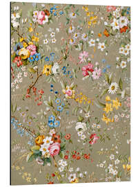 Magnettafel Blumenmuster beige