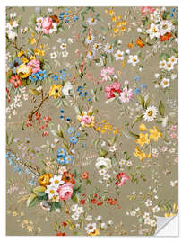 Wall sticker Floral pattern beige