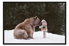 Gerahmter Kunstdruck Große und kleine Freunde