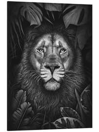 Magnettafel Löwe in tropischen Blättern