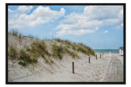 Gerahmter Kunstdruck Komm wir gehen ans Meer