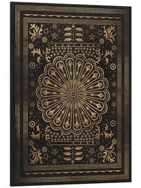 Magnettafel Vintage Muster in Schwarz und Gold