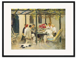 Gerahmter Kunstdruck Abendessen in Palm Springs