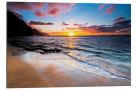 Magnettafel Sonnenuntergang über der Na Pali Küste