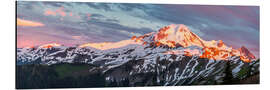 Aluminium print Mt. Baker at sunset