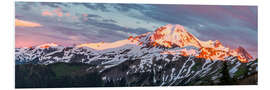 Foam board print Mt. Baker at sunset