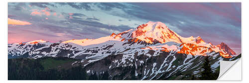 Selvklebende plakat Mt. Baker at sunset