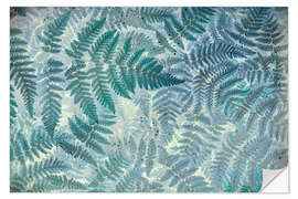 Selvklebende plakat Pattern of oak fern