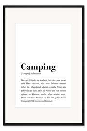 Gerahmter Kunstdruck Camping Definition