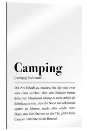 Galleriprint Definisjon av camping (tysk)