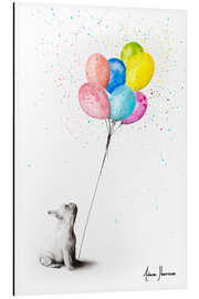 Magnettafel Französische Bulldogge mit Ballone