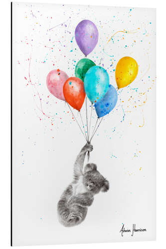 Obraz na aluminium Koala with balloons