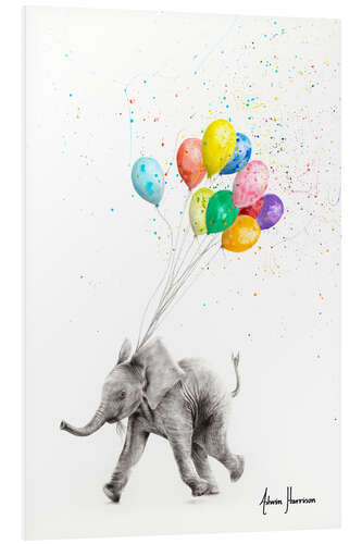 PVC print Elephant with balloons