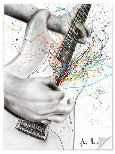 Selvklebende plakat The Guitar Solo