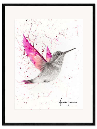 Framed art print Magenta Rose Bird