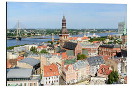 Aluminium print Riga skyline, Latvia