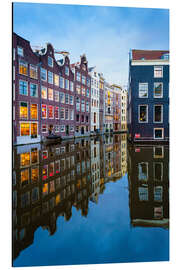 Magnettafel Amsterdam bei Nacht