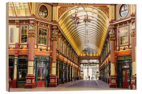 Wood print Leadenhall Market, London