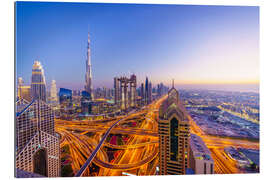 Galleriprint Dubai skyline at sunset