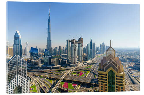 Acrylic print Burj Khalifa and Dubai skyline