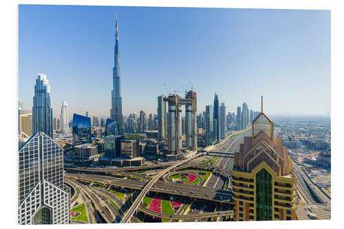 Foam board print Burj Khalifa and Dubai skyline