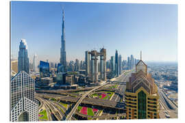 Stampa su plexi-alluminio Burj Khalifa e skyline di Dubai