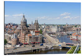 Aluminium print Amsterdam cityscape