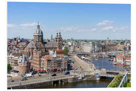 Foam board print Amsterdam cityscape