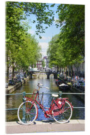 Akrylglastavla  Red bicycle, Amsterdam - Fraser Hall