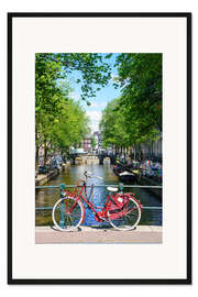 Gerahmter Kunstdruck Rotes Rad, Amsterdam
