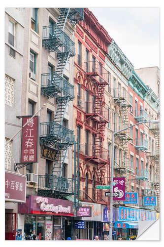 Selvklebende plakat Chinatown, Manhattan