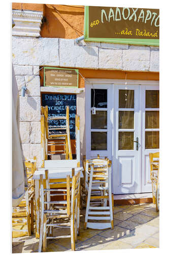 Foam board print A tavern in Gaios, Greece