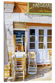 Tableau en plexi-alu Une taverne à Gaios, Grèce