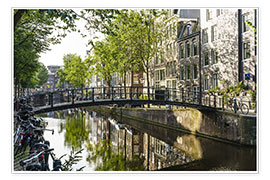 Wall print  A quiet canal in Amsterdam - Fraser Hall