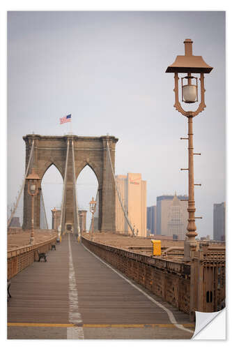 Selvklebende plakat Brooklyn Bridge, New York City