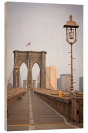 Wood print Brooklyn Bridge, New York City