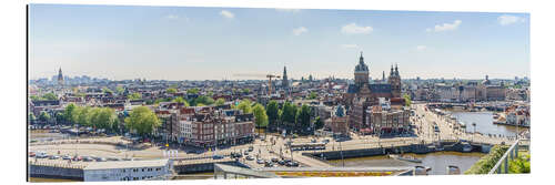 Stampa su plexi-alluminio Skyline di Amsterdam