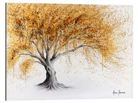 Magnettafel Baum mit goldenem Glanz