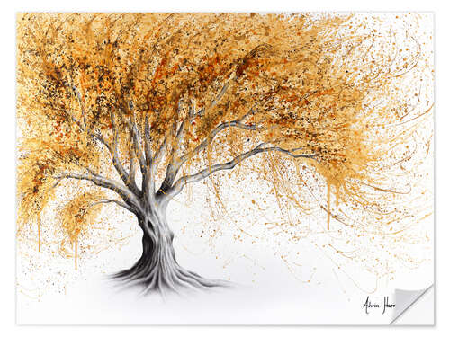 Wall sticker Golden Glow Tree