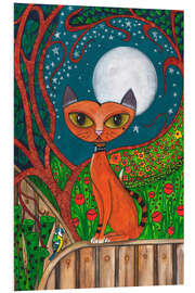 Foam board print The cat and the moon