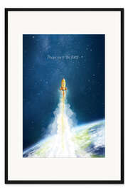 Gerahmter Kunstdruck Ich träume mich zu den Sternen