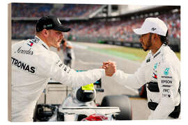 Stampa su legno Valtteri Bottas &amp; Lewis Hamilton, German GP 2019