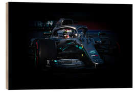 Quadro de madeira Lewis Hamilton, Russian GP 2019 III