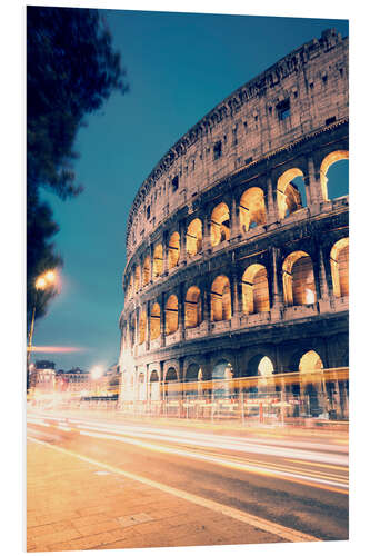 Foam board print The Colosseum at night